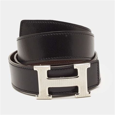 hermes belt guilloche|HERMES Box Togo Guilloche H Belt 85 34 Black .